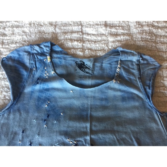 EUC Free People Dove Threaded Top - Picture 4 of 5